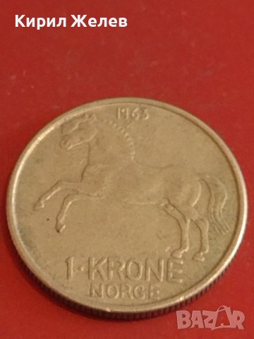 Две монети 1 франк 1923г. Белгия / 1 крона 1965г. Норвегия за КОЛЕКЦИОНЕРИ 26304, снимка 7 - Нумизматика и бонистика - 44350774