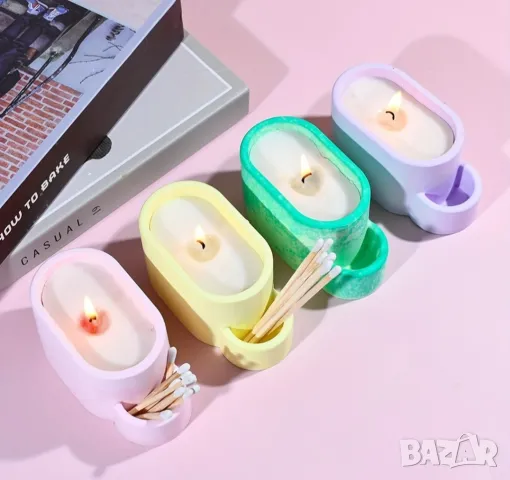 Молд свещник с място за клечки , снимка 5 - Форми - 49753736