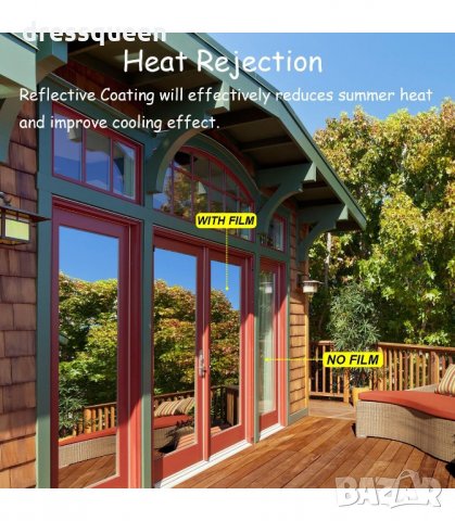 2477 Слънцезащитно фолио за затъмняване на прозорци и стъкла, снимка 5 - Други стоки за дома - 34272324