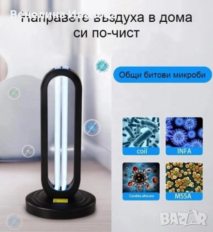 UV озонова лампа за дезинфекция на помещение с мощност от 32W, снимка 3 - Овлажнители и пречистватели за въздух - 44465265