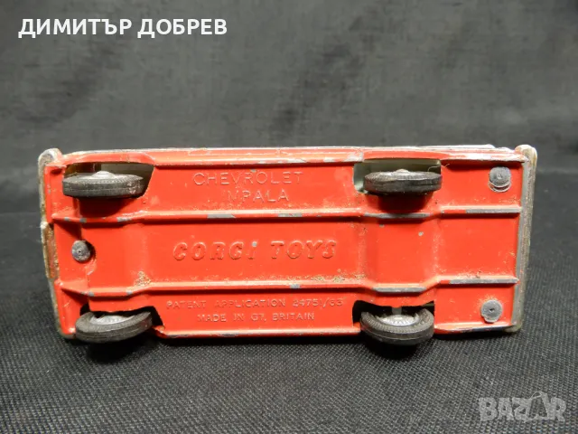 СТАРА РЕТРО МЕТАЛНА КОЛИЧКА CHEVROLET IMPALA CORGI TOYS GT. BRITAIN, снимка 6 - Колекции - 50208806