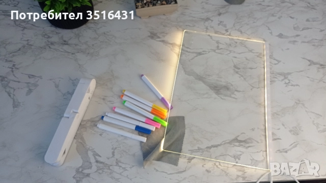 Светеща LED Дъска за Бележки и Рисуване Креативен Подарък Нощна Лампа, снимка 2 - Друга електроника - 51535236