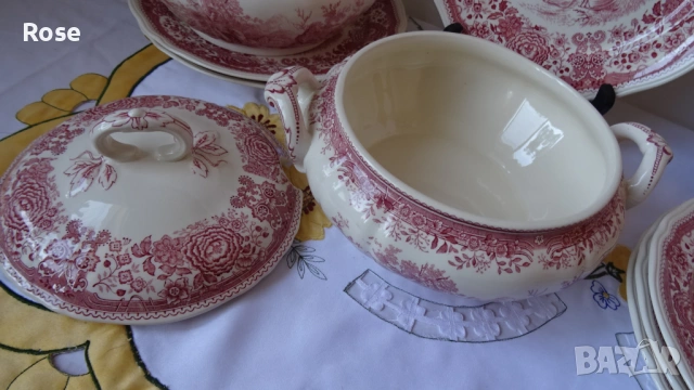 Порцелан Villeroy & Boch Burgenland червено, снимка 5 - Чинии - 53844253