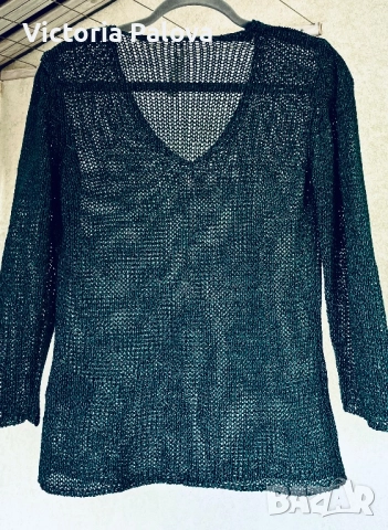 OUI MOMENTS премиум сегмент мрежеста блуза, снимка 9 - Блузи с дълъг ръкав и пуловери - 52847189