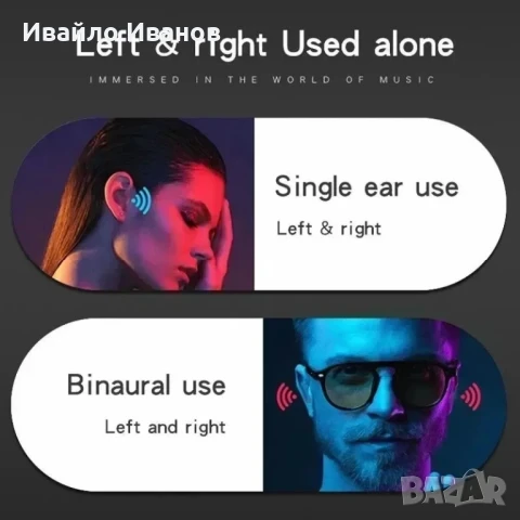 Блутут клипс слушалки, снимка 6 - Bluetooth слушалки - 51078847