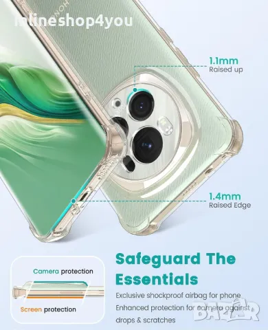 Прозрачен Силиконов Удароустойчив Кейс за Honor Magic6 Pro, снимка 3 - Калъфи, кейсове - 48138650