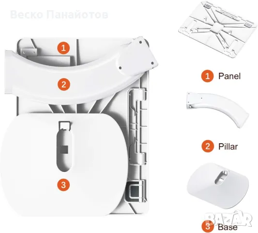 Стойка за лаптоп nediea Регулируемо бюро, снимка 4 - Стойки, 3D очила, аксесоари - 49478231