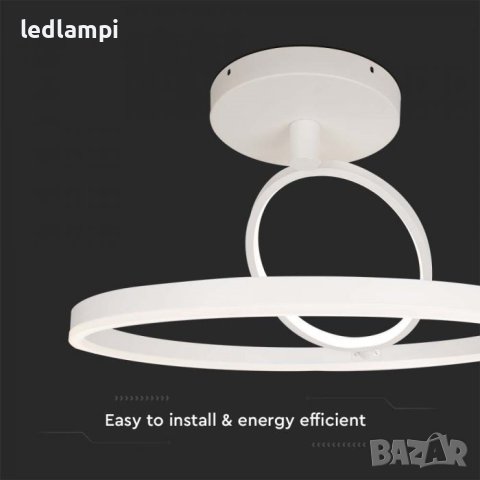 LED Плафониера 38W Бяла IP20, снимка 2 - Лампи за таван - 41584395