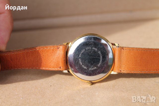 Швейцарски мъжки часовник с позлата -механизъм "ЕТА'', снимка 5 - Антикварни и старинни предмети - 41167585