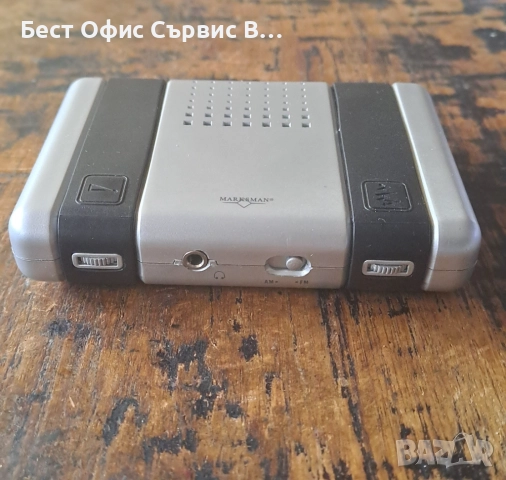 радио транзистор FM/AM Марксман Marksman сребърно с антена, снимка 3 - Радиокасетофони, транзистори - 52485336