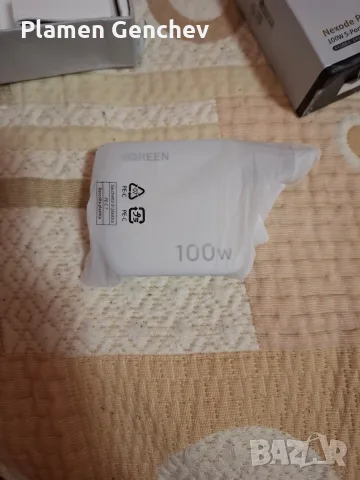Зарядно за мрежа GaN 100W, 4x USB-C, USB-A, Fast Charging, интелигентен цифров дисплей , снимка 2 - Оригинални зарядни - 56104547