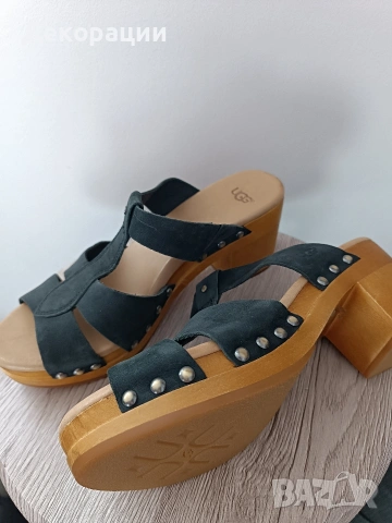 нови дамски сандали от естествена кожа тип сабо UGG