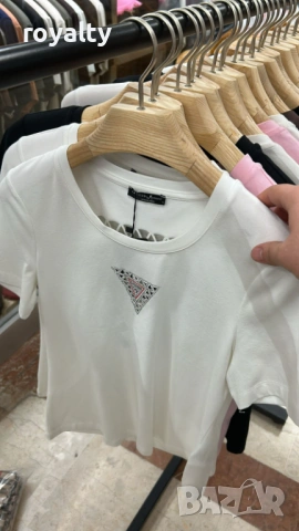 Guess Нова Бяла Дамска Тениска Гес 
