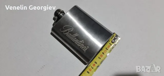 Малка джобна стоманена бутилка, за алкохол ,,Ballantine's" 4 oz/120мг., снимка 7 - Чаши - 47973906