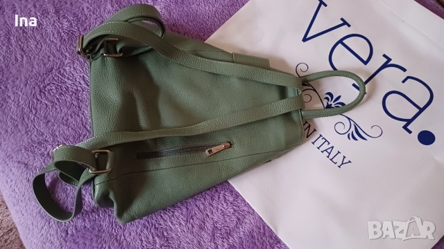 Нова! Vera Pelle раница, снимка 2 - Раници - 52450525