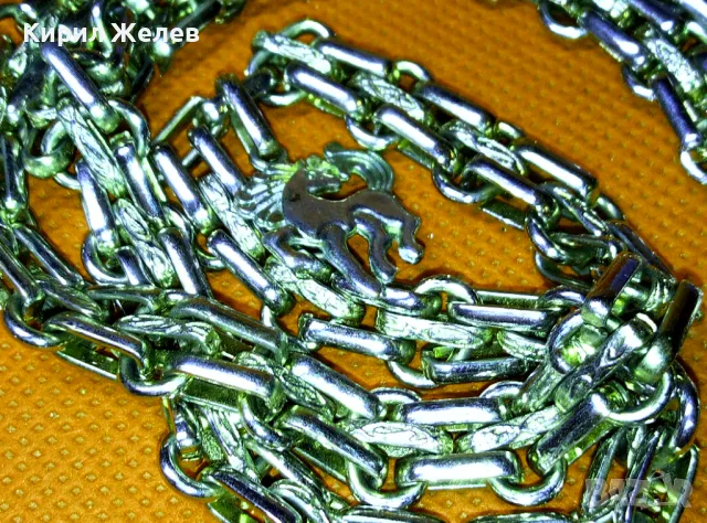 ВНУШИТЕЛЕН ЛАНЕЦ от БЛАГОРОДНА СТОМАНА с АРТ ВИСУЛКА КОНЧЕ 47403, снимка 9 - Колиета, медальони, синджири - 47298500