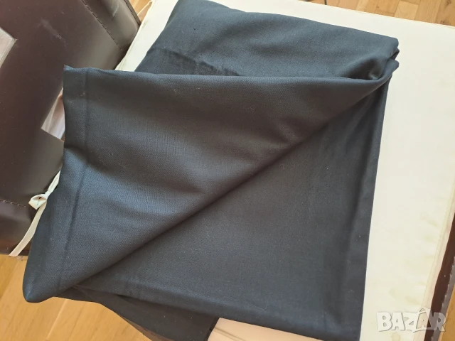 Плат за шиене черен вълнен зимен