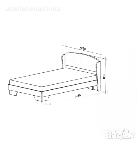 Детско легло Ивет, снимка 2 - Мебели за детската стая - 46383379