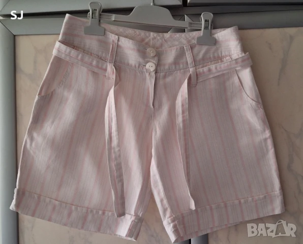 Дамски къси панталонки и потник в бледо розово. Размер XS, снимка 1