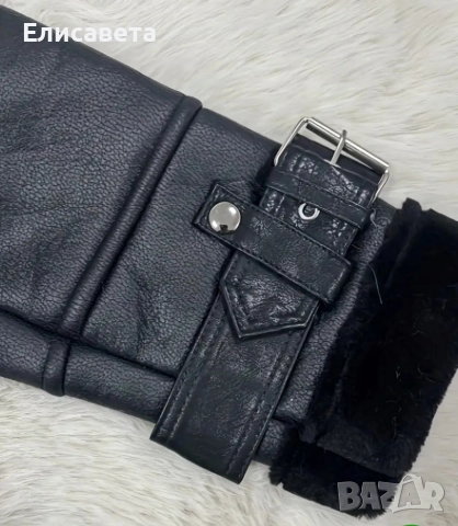 Дамско зимно модерно кожено яке , снимка 4 - Якета - 52958255