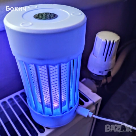 Електрошокова LED лампа и ключодържател против комари, снимка 2 - Настолни лампи - 53821169