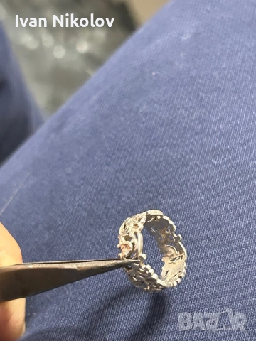 Сребърна халка ръчна изработка, снимка 2 - Пръстени - 52829651