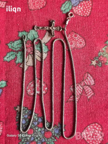 Сребърен синджир с висулка. 55см. Цена 29лв. Разгледайте и останалите ми обяви., снимка 2 - Колиета, медальони, синджири - 49830261