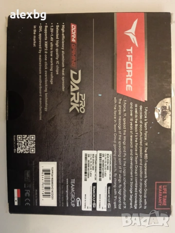 T-force Ddr4 Dark Pro Gaming ddr4 2x8, снимка 3 - RAM памет - 53349717