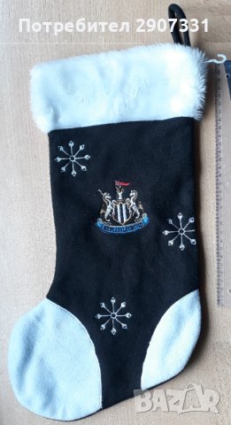 Коледен чорап на Футболен Клуб Newcastle United. Нов!, снимка 1 - Фен артикули - 42194099
