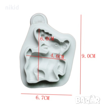 Сладко еленче елен силиконов молд форма фондан украса декор гипс, снимка 3 - Форми - 36333213