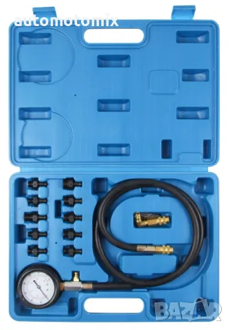 Тестер за налягане на маслото,12 бр., 0-8 бара, манометър за масло с маркуч - 0136 