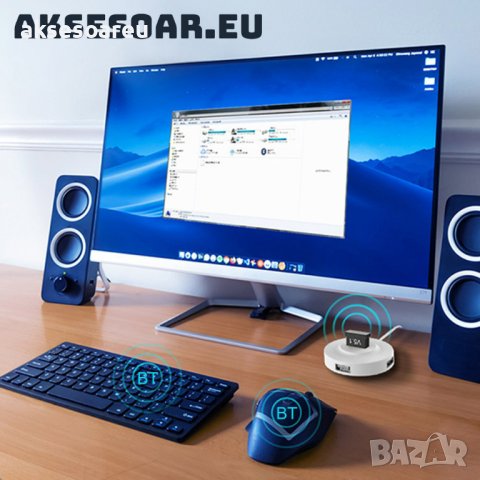 Безжичен USB адаптер Мини Bluetooth 5.0 приемник Безжичен аудио предавател за компютър лаптоп таблет, снимка 7 - Слушалки, hands-free - 41022865