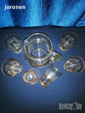 Стъклен сервиз за вино-произведен около 1957 г., снимка 7 - Сервизи - 48912140