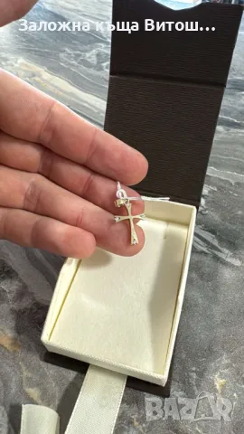 Златна висулка кръст 14к / 1.1 гр. с цирконий и сертификат, снимка 6 - Колиета, медальони, синджири - 47745266