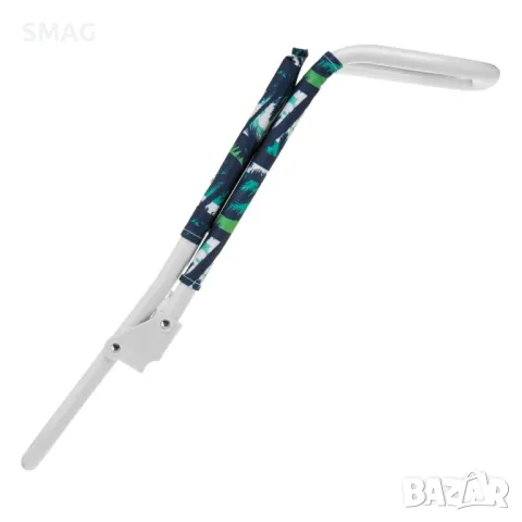 Бял сгъваем плажен стол с палми 45x41x50 см S_1248777, снимка 5 - Къмпинг мебели - 50045424