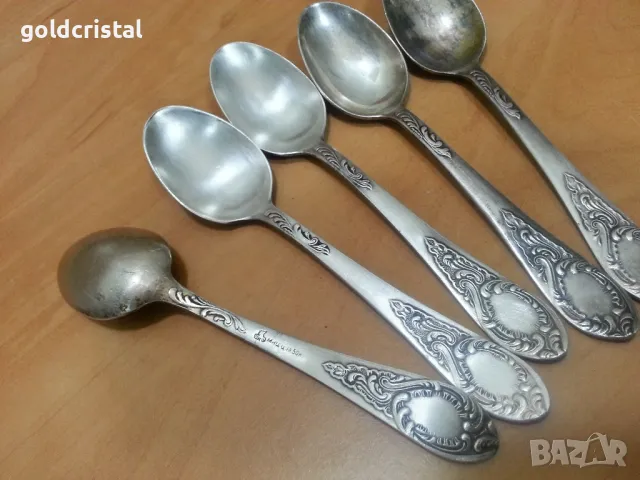 стари руски прибори за хранене лъжички мнц, снимка 4 - Антикварни и старинни предмети - 49821089