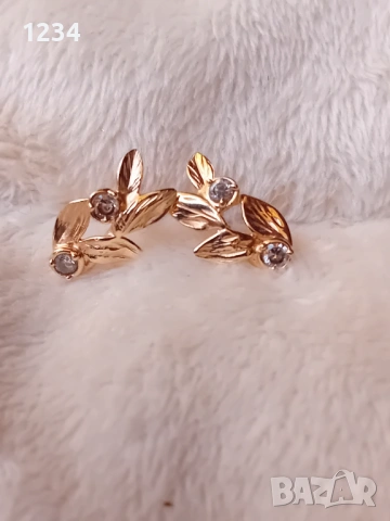 Винтидж златни обеци ръчна изработка