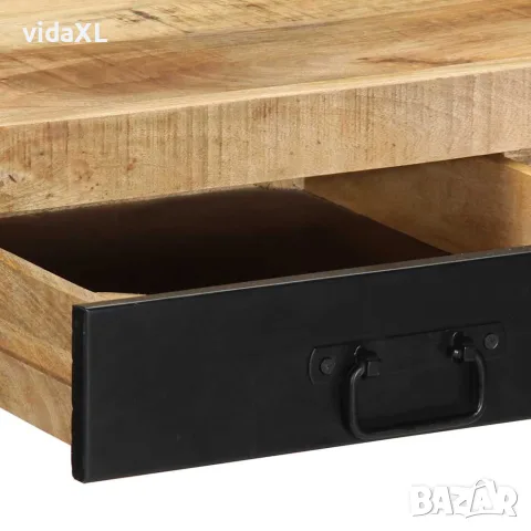 vidaXL Бюро 100x50x75 cm Масивна груба дървесина Манго, снимка 6 - Бюра - 56147527