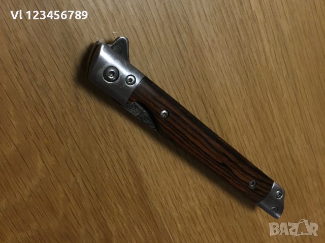 Сгъваем нож M390 - 78х194 (5) - острие ” танто+дамаск”, снимка 4 - Ножове - 39813818