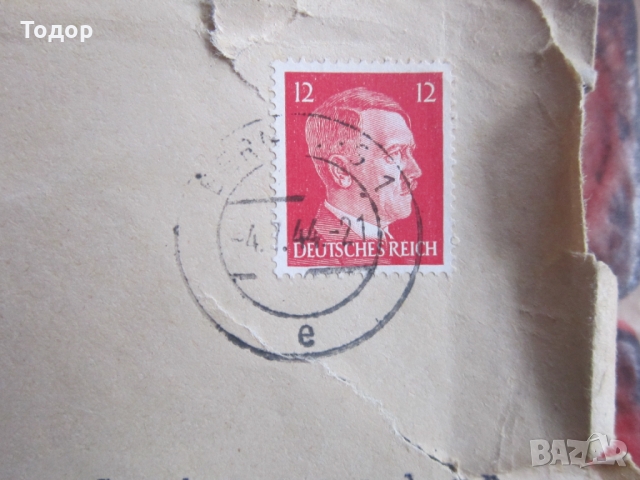 Пощенски плик 3 райх марка Хитлер, снимка 3 - Колекции - 36098668