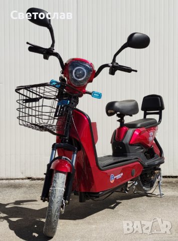 Електрически скутер EcoWay 350 вата модел MK-K бордо цвят 20Ah батерия, снимка 1 - Мотоциклети и мототехника - 40409935