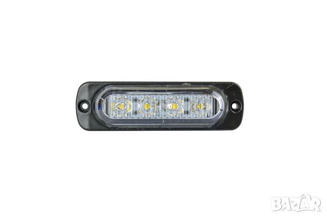 Мигащ LED габарит с рефлектор 4 LED 12-24V с бяла светлина