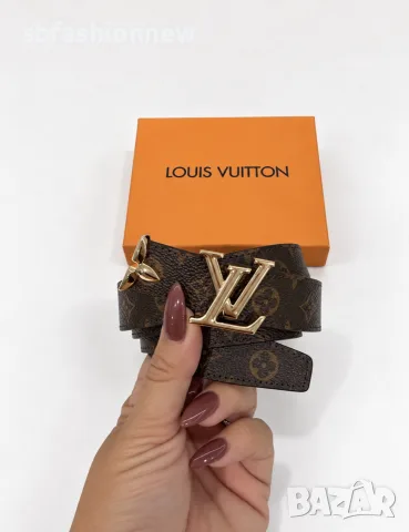 Louis Vuitton двулицев колан естествена кожа в кутия, снимка 2 - Колани - 56303387
