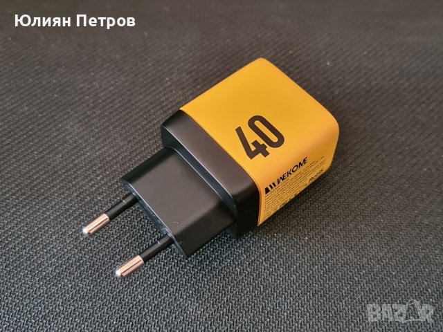 WEKOME GaN 40W зарядно с два USB TYPE-C порта
