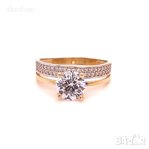 Златен дамски пръстен 3,02гр. размер:58 14кр. проба:585 модел:37725-3