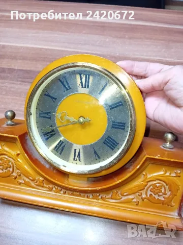стар  настолен  часовник Весна, снимка 1