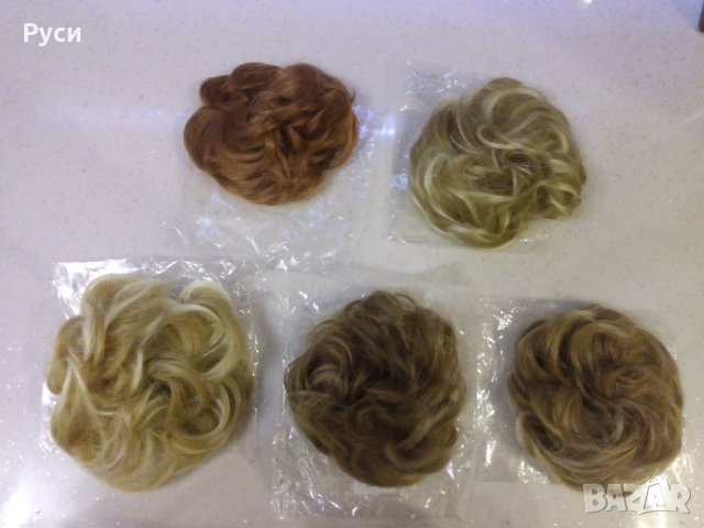 Ластик за коса, изкуствен косъм , снимка 11 - Аксесоари за коса - 39067934