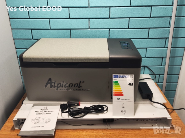 Alpicool C20 20L мини фризер/хладилник 12V с USB и -20℃, снимка 1