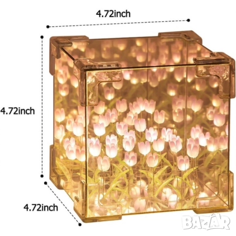 Очарователна нощна лампа лале – Многофункционално освежаване на вашето пространство, снимка 3 - Други стоки за дома - 52004207