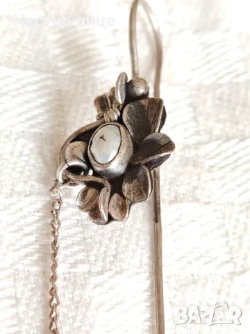 Сребърна Авторска Брошка с Перла